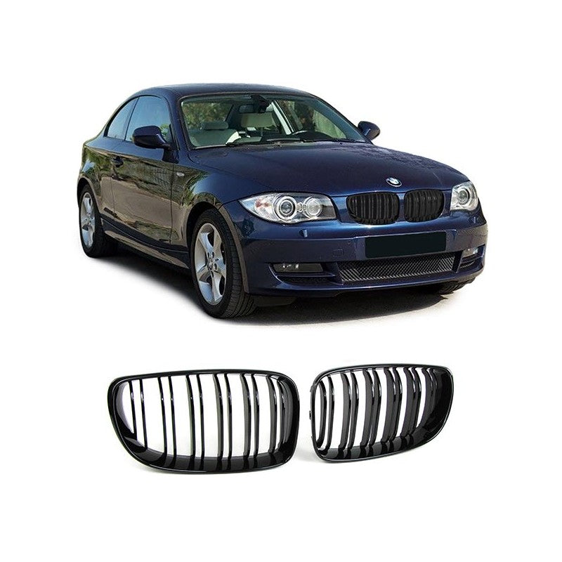 BMW E81, E82, E87, E88 Lci M-look kiiltävän mustat munuaiset