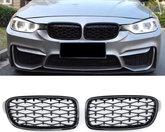 BMW F30 F31, Kiiltävän mustat Diamond munuaiset