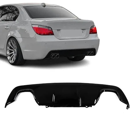 BMW E60 E61 M-look kiiltävän musta takadiffuusori