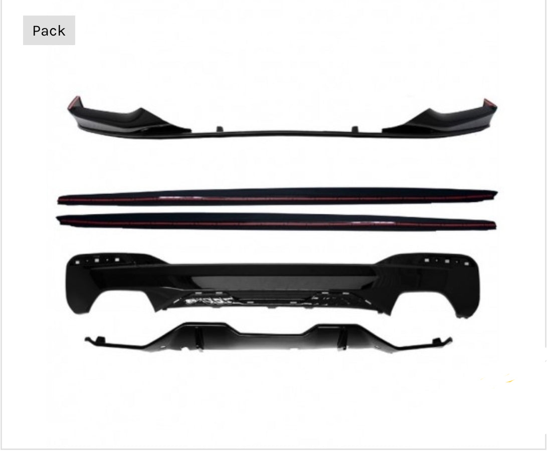 G30 ///M Performance kiiltävän musta lippa paketti