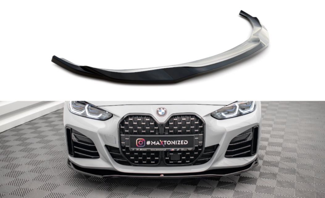 BMW 4-sarja / i4 G26 gran coupe 21- M-Sport etupuskurin splitteri lippa spoileri V1. Maxton Design