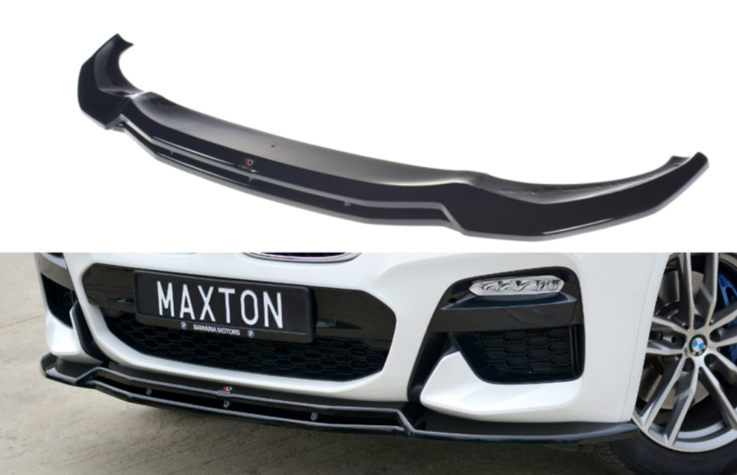 BMW X3 G01 17-21 kiiltävän musta M-Sport etupuskurin splitteri etulippa spoileri Maxton Design