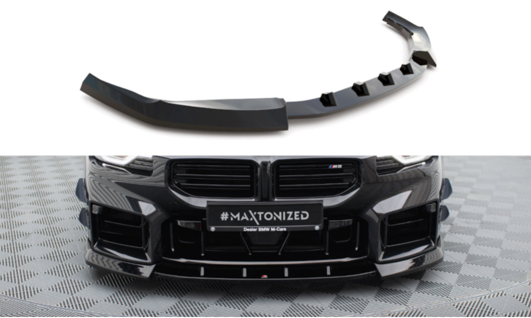 BMW M2 G87 23- kiiltävän musta splitteri Maxton Design
