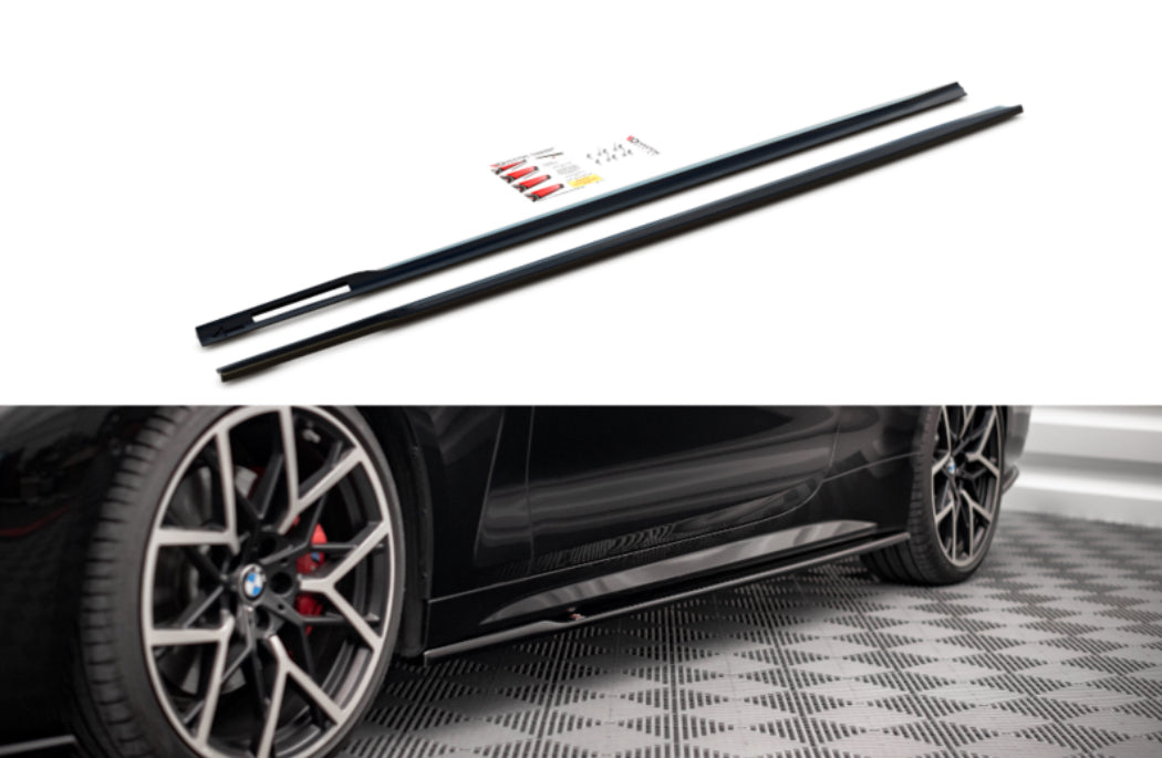 BMW 4-sarja G22 20- M-Sport helmojen kiiltävän mustat helmalistat Maxton Design
