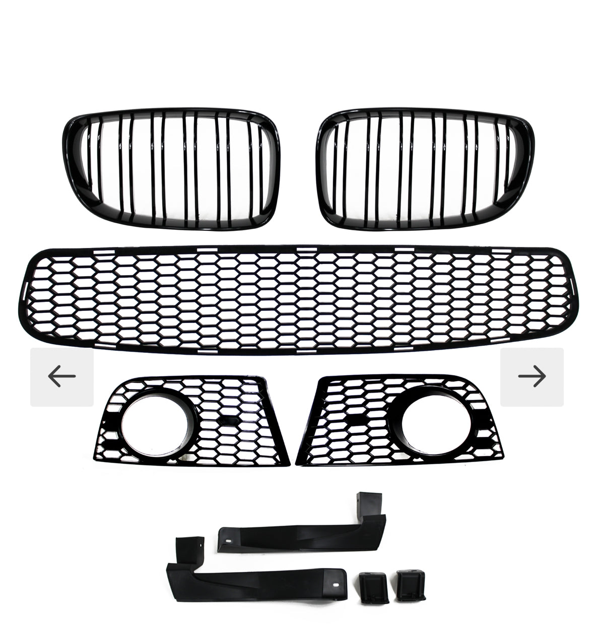 BMW E81 E82 E87 E88 1-sarja 1M look etupuskuri mustilla munuaisilla