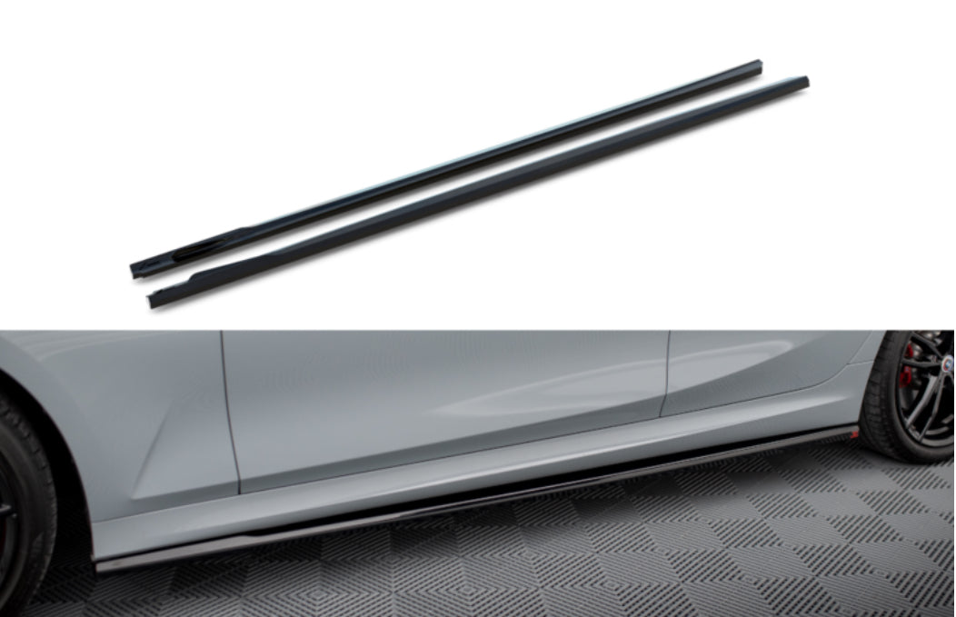 BMW 3-sarja G20 G21 LCI 22- M-Sport helmojen kiiltävän mustat helmalistat Maxton Design