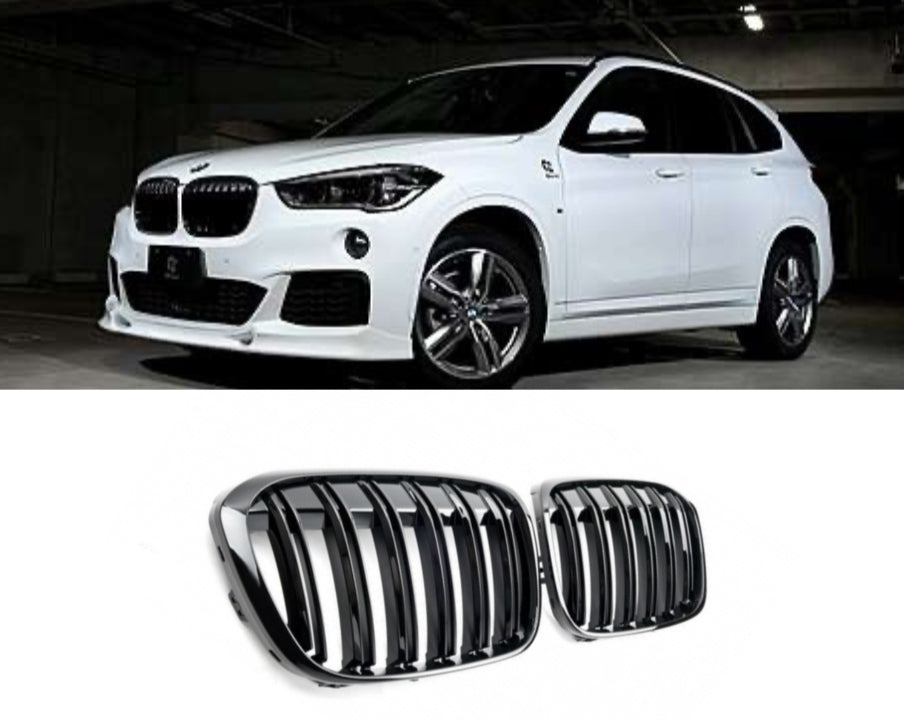 BMW X1 F48 Pre lci M-look kiiltävän mustat munuaiset