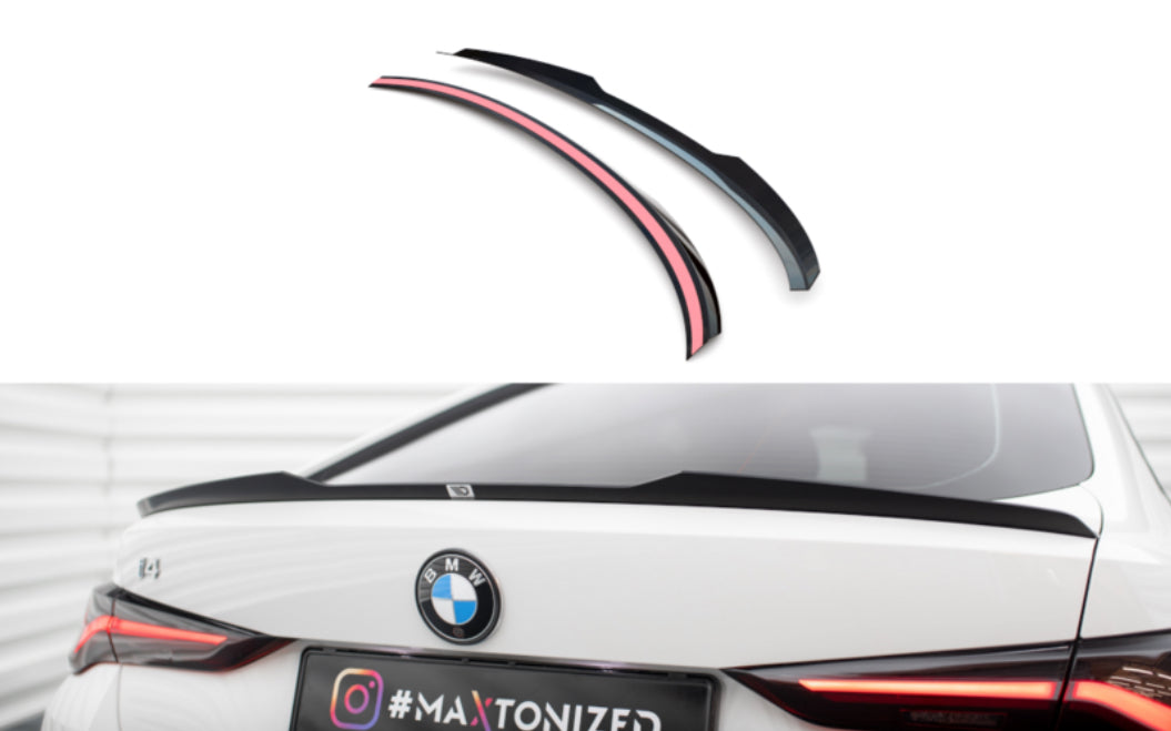 BMW G26 i4 grand coupe 21-> kiiltävän musta takaspoileri Maxton Design