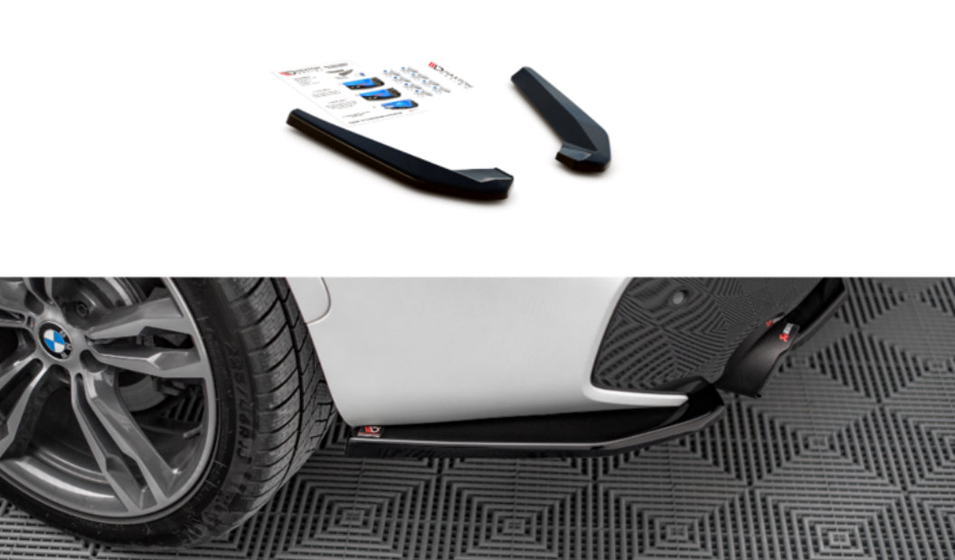 BMW X1 F48 15-19 M-Sport takapuskurin kiiltävän musta kulmapalat / spoilerit Maxton Design
