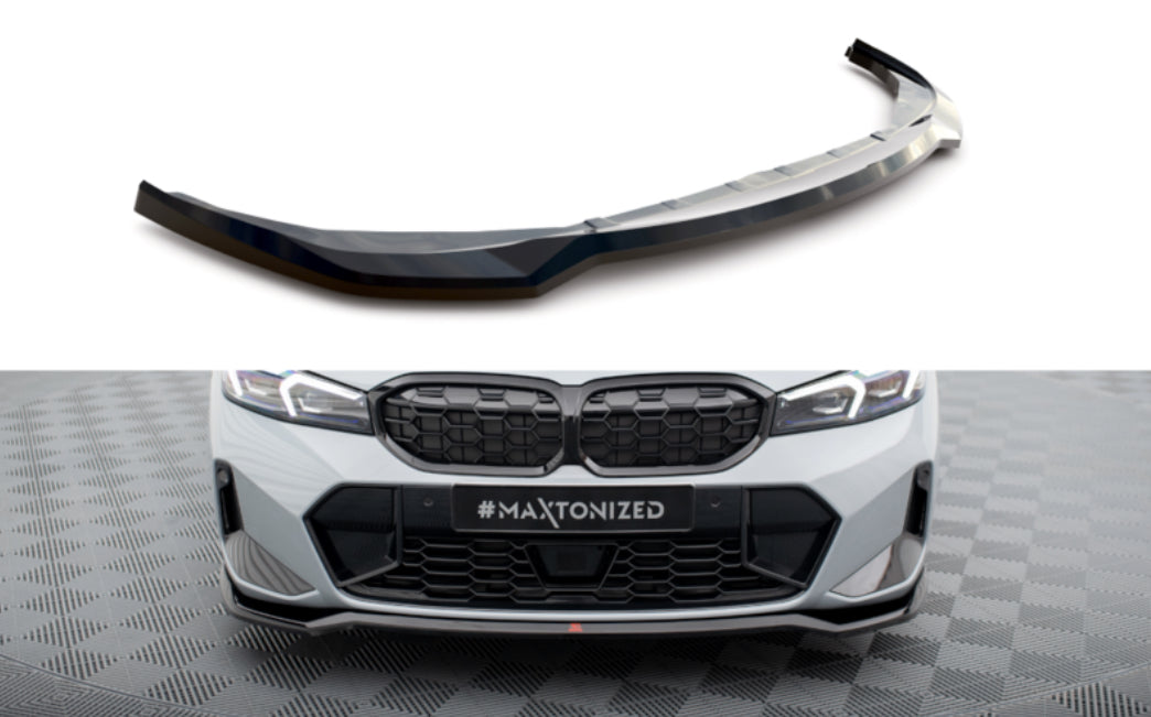 BMW 3-sarja G20 G21 LCI 22- M-Sport etupuskurin kiiltävän musta etulippa / splitteri V2 Maxton Design