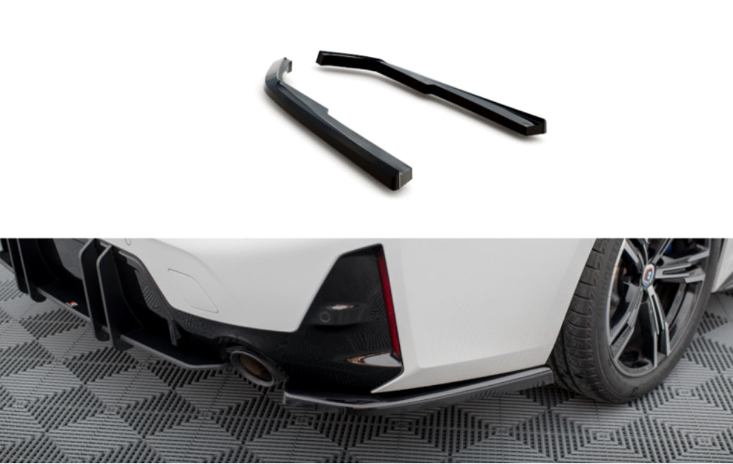BMW 3-sarja G20 G21 LCI 22- M-Sport takapuskurin kiiltävän mustat kulmapalat Maxton Design