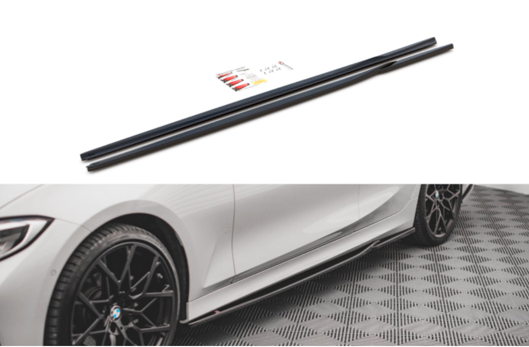 BMW G20 G21 19- vakiohelmojen kiiltävän mustat helmalistat Maxton Design