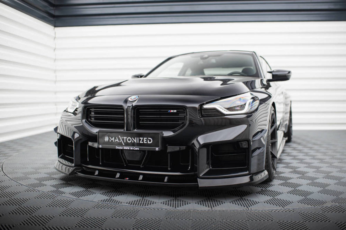 BMW M2 G87 23- kiiltävän musta splitteri Maxton Design