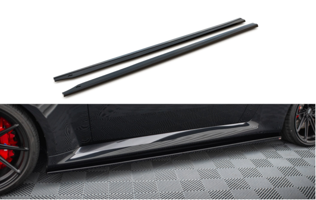 BMW M2 G87 23- kiiltävän mustat helmalistat Maxton Design