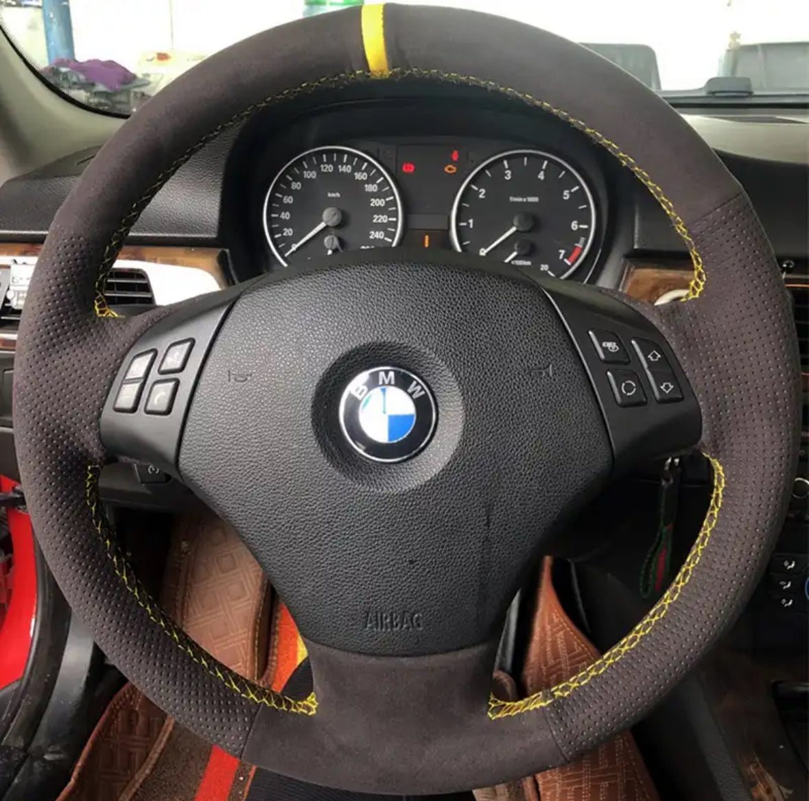 BMW E-Sarja Mokkanahka Verhoiltava Ratin päällinen