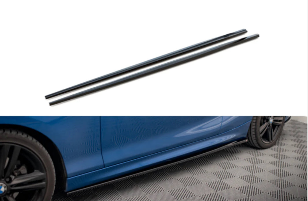 BMW F22 sedan 13-19 M-Sport helmojen kiiltävän mustat helmalistat Maxton Design