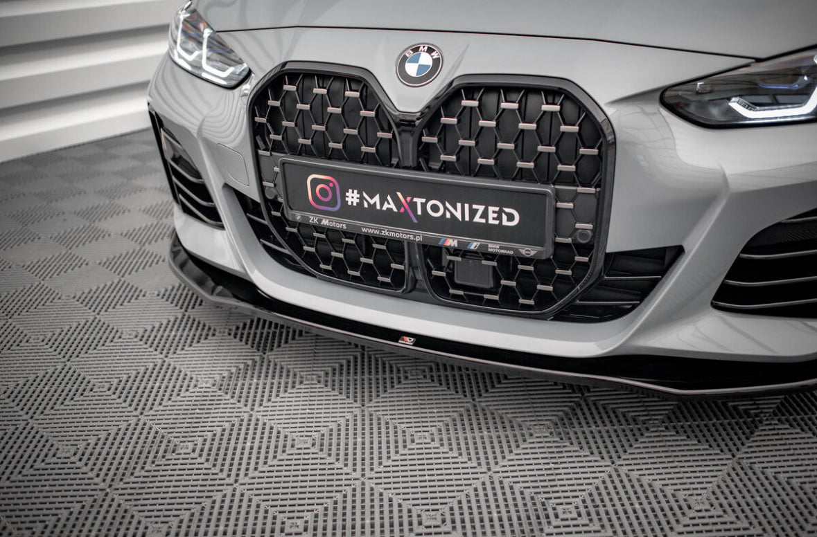 BMW 4-sarja / i4 G26 gran coupe 21- M-Sport etupuskurin splitteri lippa spoileri V1. Maxton Design
