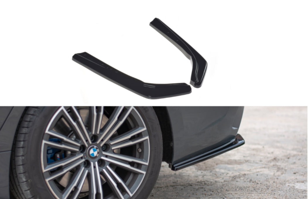 BMW G20 19-22 M-Sport takapuskurin kiiltävän mustat lipat kulmapalat Maxton Design