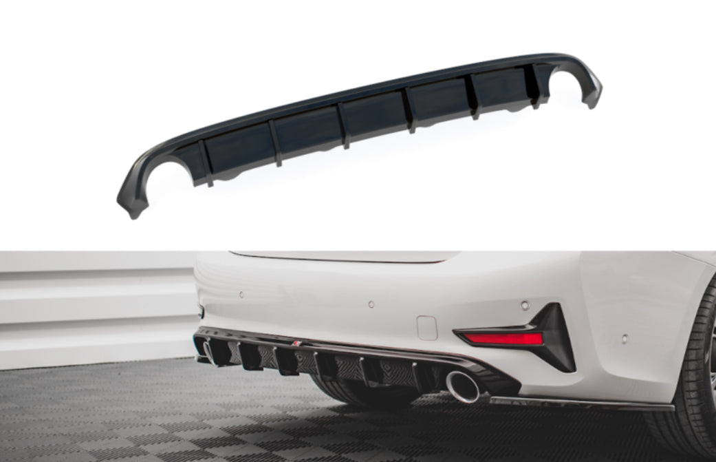 BMW G20 G21 19- vakiotakapuskurin kiiltävän musta diffusori Maxton Design