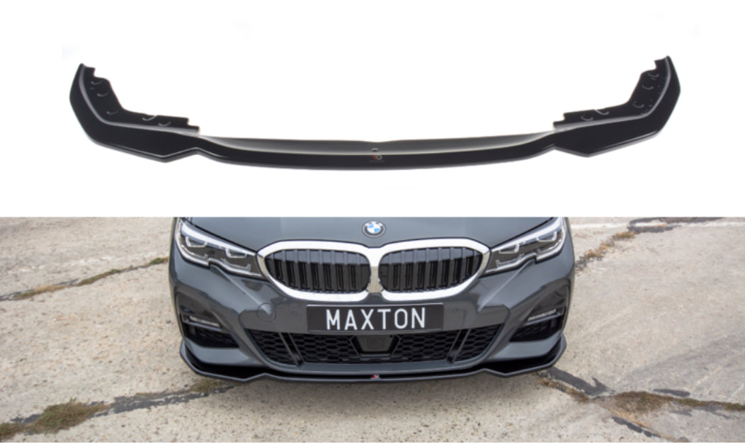 BMW G20 G21 19-22 M-Sport etupuskurin kiiltävän musta etulippa / splitteri V2 Maxton Design