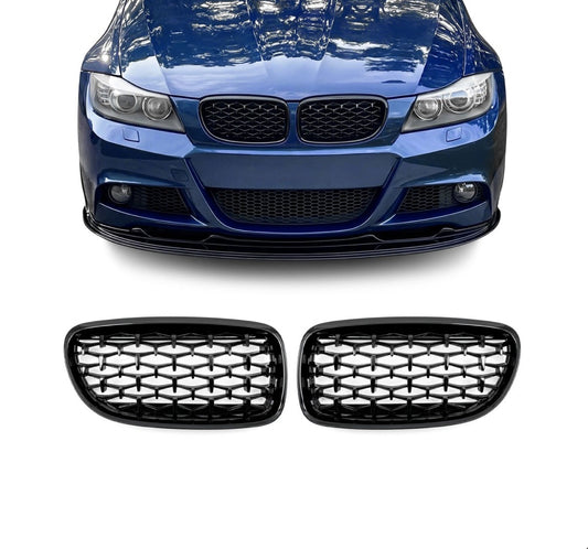 BMW E90 E91 LCI Diamond Munuaiset Kiiltävä Musta