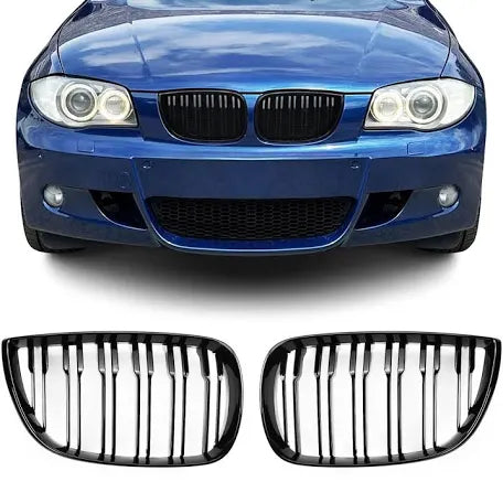 BMW E81, E82, E87, E88 M-look kiiltävän mustat munuaiset