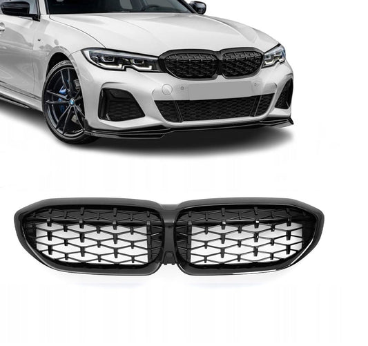 BMW G20 G21 Pre Lci kiiltävän mustat Diamond-munuaiset