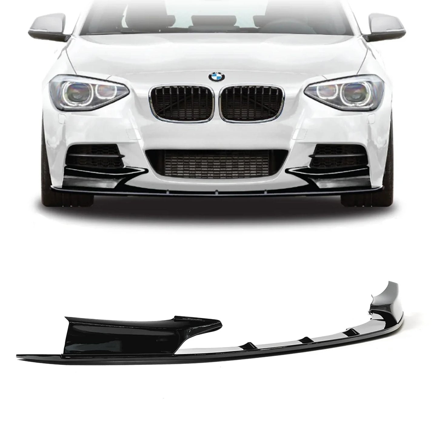 BMW F20, F21 M-performance kiiltävän musta etuspoileri