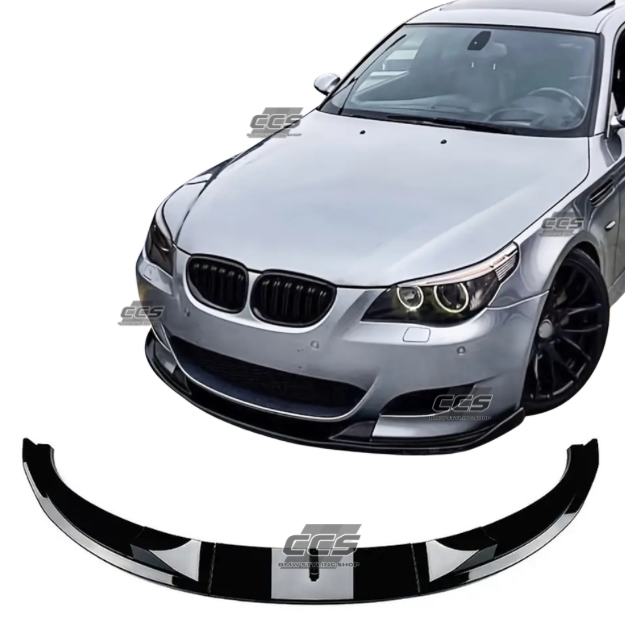 BMW E60 E61 H-Style kiiltävän musta etulippa