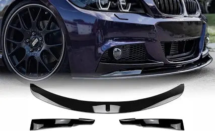 BMW E90 / E91 LCI M-Performance kiiltävän musta etulippa