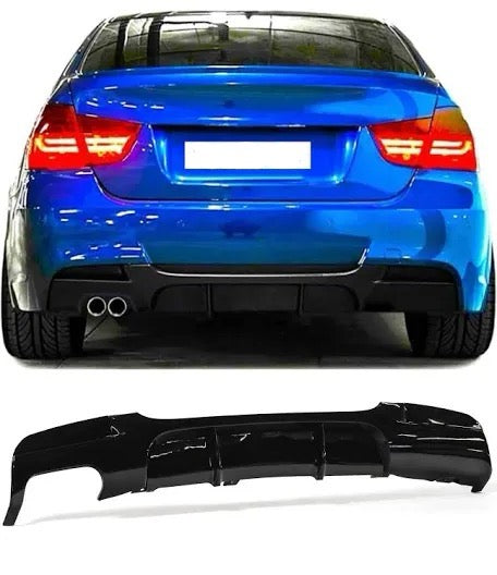 BMW E90 E91 05-11 M-Performance takapuskuriin diffuusori kiiltävän musta