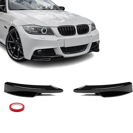 BMW E90 / E91 LCI M-sport kiiltävän mustat etupuskurin kulmasplitterit