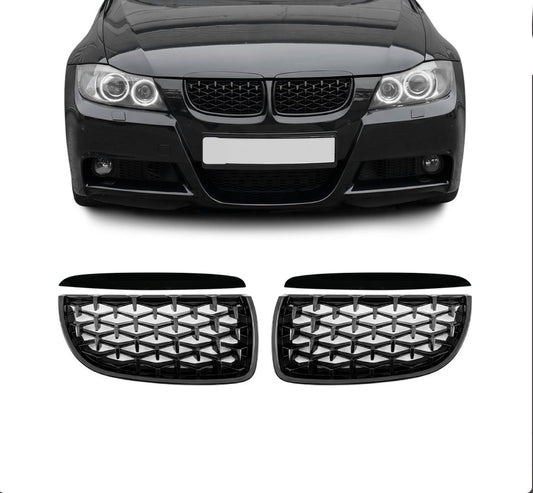 BMW E90 E91 Pre Lci Diamond Munuaiset Kiiltävä Musta