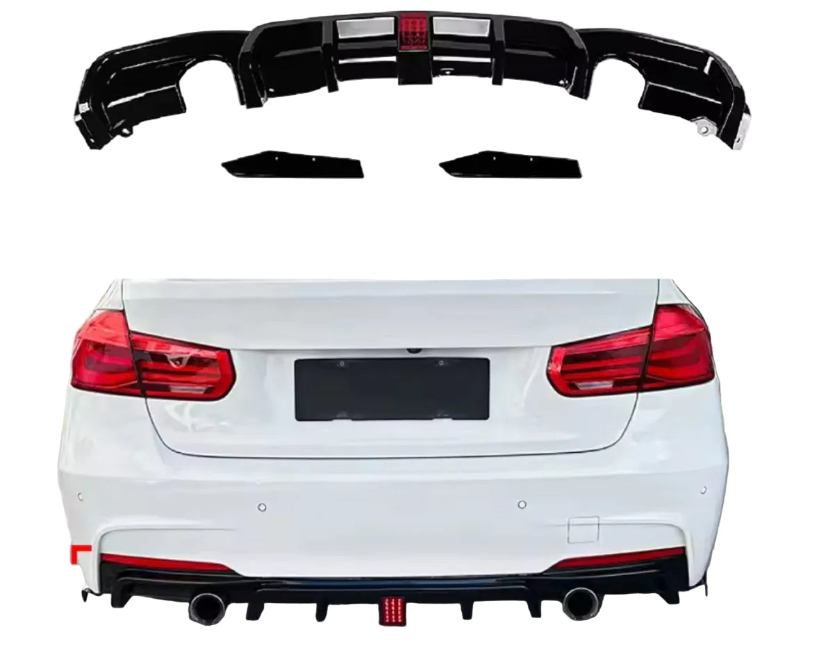 BMW F30 F31 Diffusori + splitterit, jarruvalolla kiiltävän musta