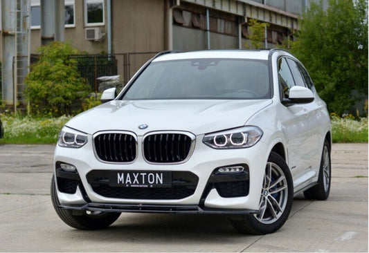 BMW X3 G01 17-21 kiiltävän musta M-Sport etupuskurin splitteri etulippa spoileri Maxton Design