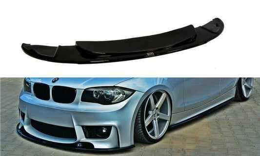 BMW E81 E87 04-08 M1 etupuskurin kiiltävän musta splitteri / etulippa Maxton Design